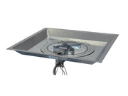 Outdoor GreatRoom 24-in Crystal Fire Plus Square Burner in Stainless Steel