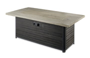 Outdoor GreatRoom Cedar Ridge 61-in Rectangular Propane Fire Pit Table in Gray Cedar