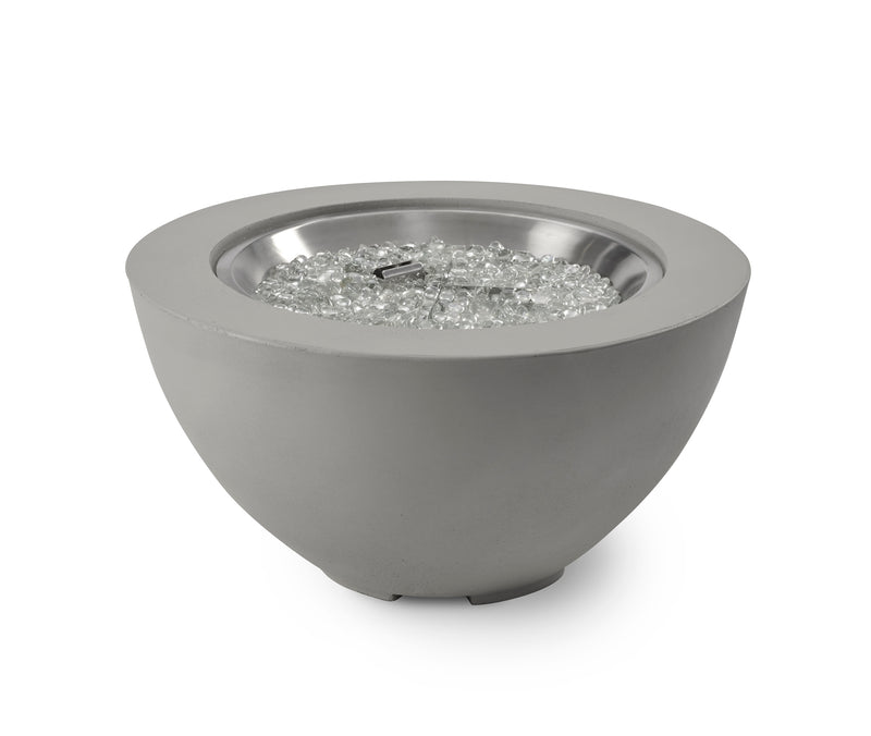 Outdoor GreatRoom Cove 29-in Round Propane Fire Bowl in Natural Grey