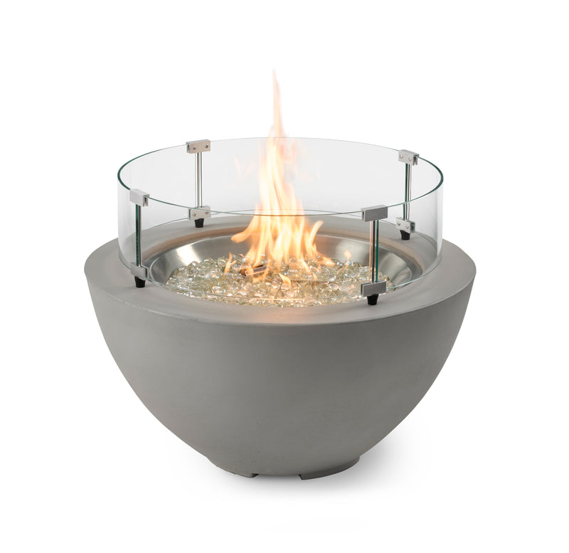 Outdoor GreatRoom Cove 29-in Round Propane Fire Bowl in Natural Grey