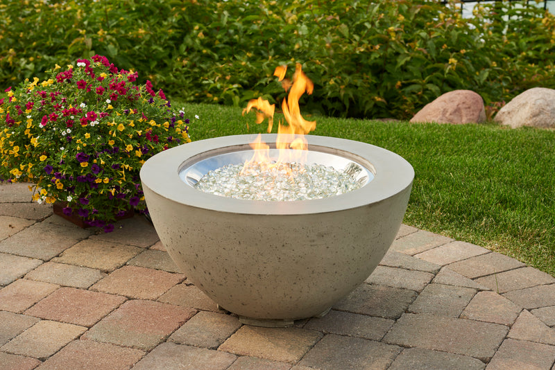 Outdoor GreatRoom Cove 29-in Round Propane Fire Bowl in Natural Grey