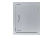 Bull 18-in Left or Right Hinged Vertical Stainless Steel Single Access Door w/ Reveal