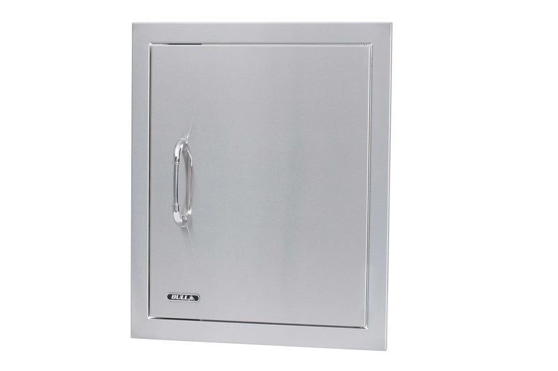 Bull 18-in Left or Right Hinged Vertical Stainless Steel Single Access Door w/ Reveal