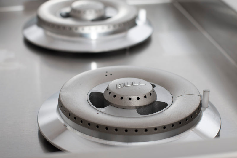 Bull Built-In Gas Propane Double Side Burner W/ Stainless Steel Lid