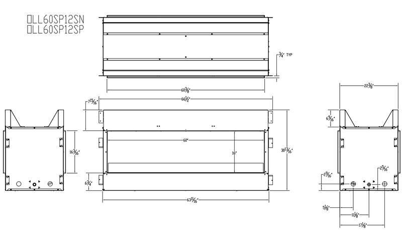 Empire Carol Rose 60-in See Through Outdoor Linear Fireplace