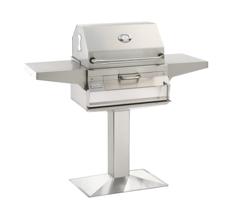 FireMagic Legacy 24-in Smoker Charcoal Grill, Patio or In Ground Post