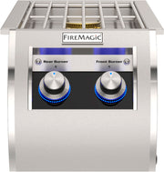 FireMagic Echelon Diamond & Aurora Built-in Natural Gas Double Side Burner