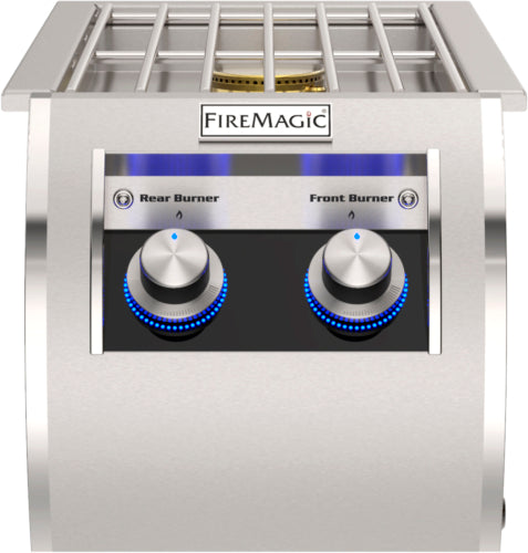 FireMagic Echelon Diamond & Aurora Built-in Natural Gas Double Side Burner