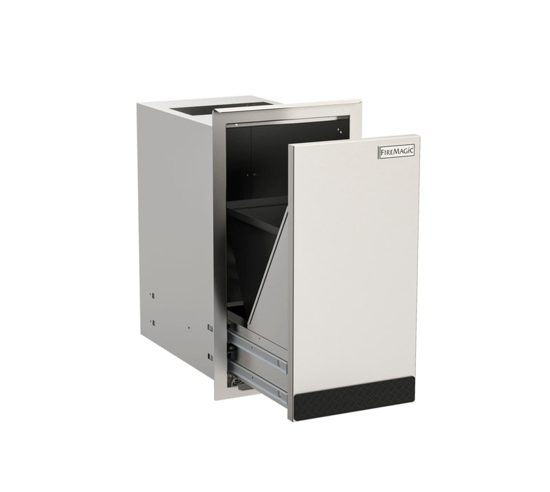 FireMagic Roll Out Stainless Steel Trash Bin