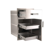 FireMagic Premium Flush Pantry Door & Drawer Combo