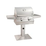 FireMagic Choice Series C430 24-in Propane Gas Grill on Patio Post w/ Analog Thermometer