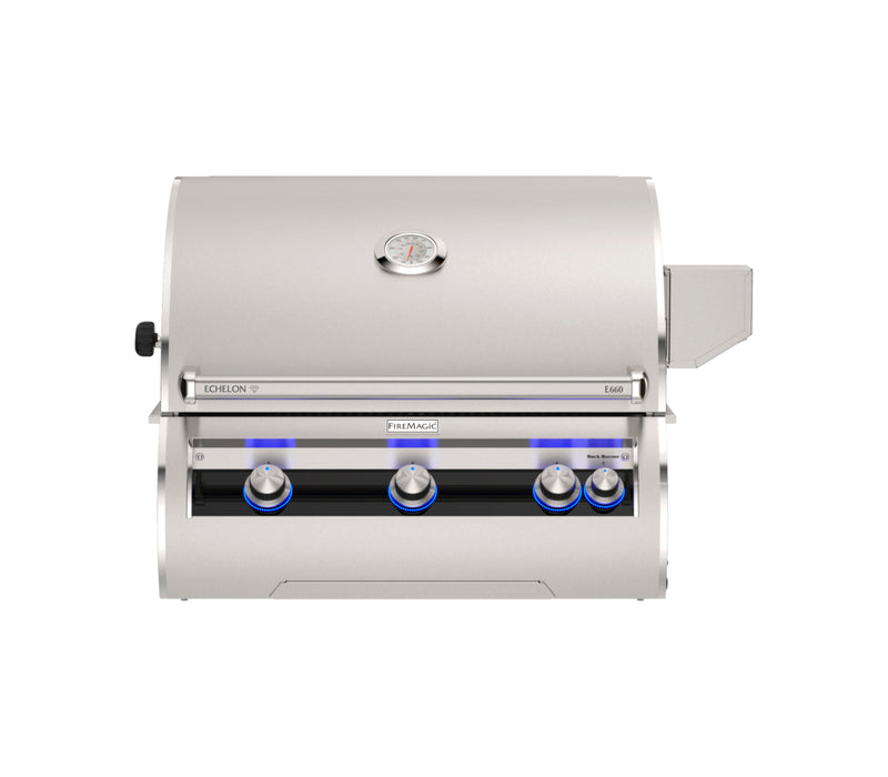 FireMagic Echelon Diamond E660i 30-in Gas Propane Built-in Grill w/ Rotisserie, & Digital or Analog Thermometer