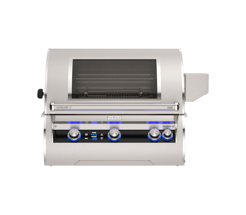 FireMagic Echelon Diamond E660i 30-in Gas Propane Built-in Grill w/ Magic View Window, Rotisserie, & Digital or Analog Thermometer