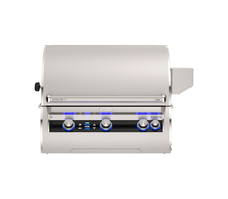 FireMagic Echelon Diamond E660i 30-in Gas Propane Built-in Grill w/ Rotisserie, & Digital or Analog Thermometer