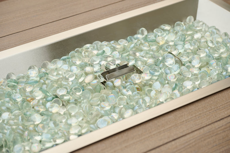 Outdoor GreatRoom Havenwood 44-in Rectangular Propane Fire Pit Table, Driftwood Everblend Top