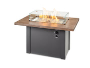 Outdoor GreatRoom Havenwood 44-in Rectangular Propane Fire Pit Table, Driftwood Everblend Top
