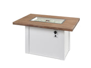 Outdoor GreatRoom Havenwood 44-in Rectangular Propane Fire Pit Table, Driftwood Everblend Top