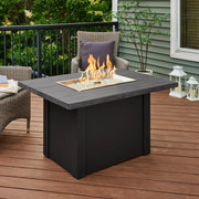 Outdoor GreatRoom Havenwood 44-in Rectangular Propane Fire Pit Table, Carbon Grey Everblend Top