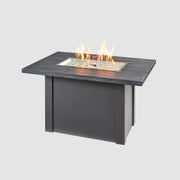 Outdoor GreatRoom Havenwood 44-in Rectangular Propane Fire Pit Table, Carbon Grey Everblend Top