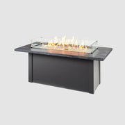 Outdoor GreatRoom Havenwood 62-in Linear Propane Fire Pit Table, Carbon Grey Everblend Top