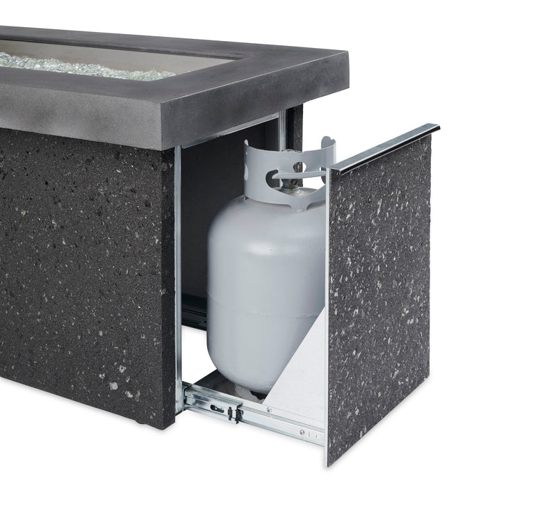 Outdoor GreatRoom Key Largo 48-in Rectangular Propane Fire Pit in Midnight Mist