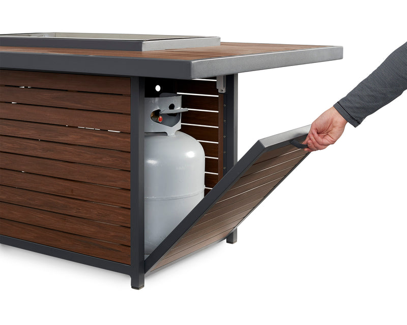 Outdoor GreatRoom Kenwood 50-in Rectangular Propane Fire Pit Table