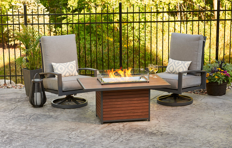 Outdoor GreatRoom Kenwood 50-in Rectangular Propane Fire Pit Table