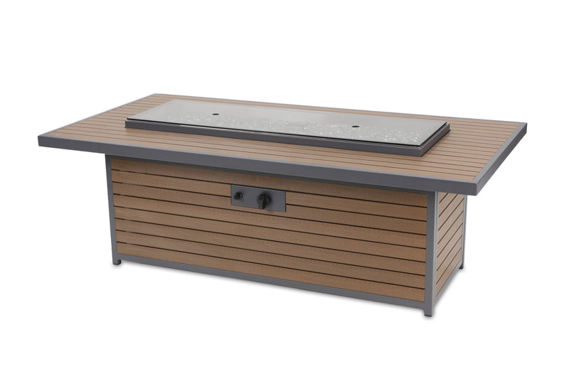 Outdoor GreatRoom Kenwood 61-in Rectangular Propane Fire Pit Table