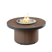 Outdoor GreatRoom Kenwood 42-in Round Propane Fire Pit Table in Brown