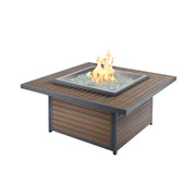 Outdoor GreatRoom Kenwood 40-in Square Propane Fire Pit Table in Brown