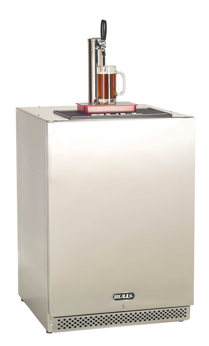 Bull 24-in 6.6 Cu. Ft. Outdoor Rated Single Tap Beer Dispenser/Kegerator