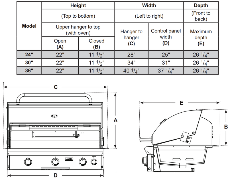 American Outdoor Grill L/T-Series 36-in Stainless Steel 3 Burner Gas Propane Grill Built-In Configuration