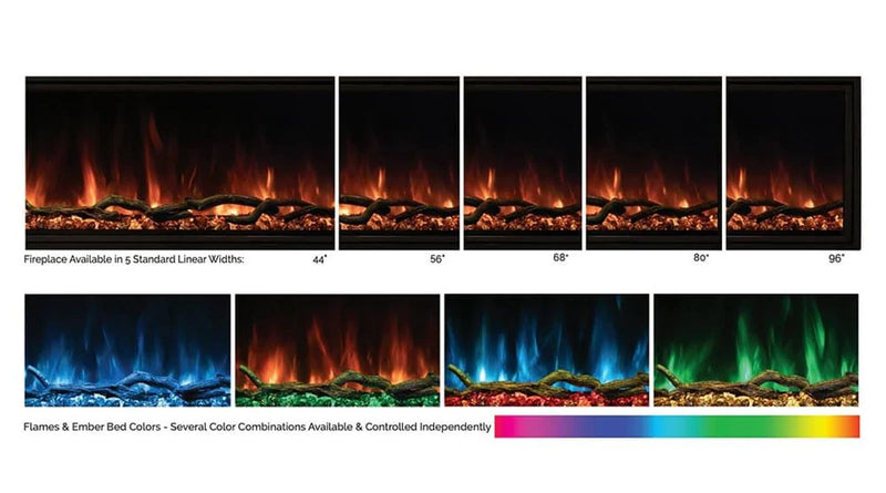 Modern Flames Landscape Pro 44-in Slim Built-In Electric Fireplace