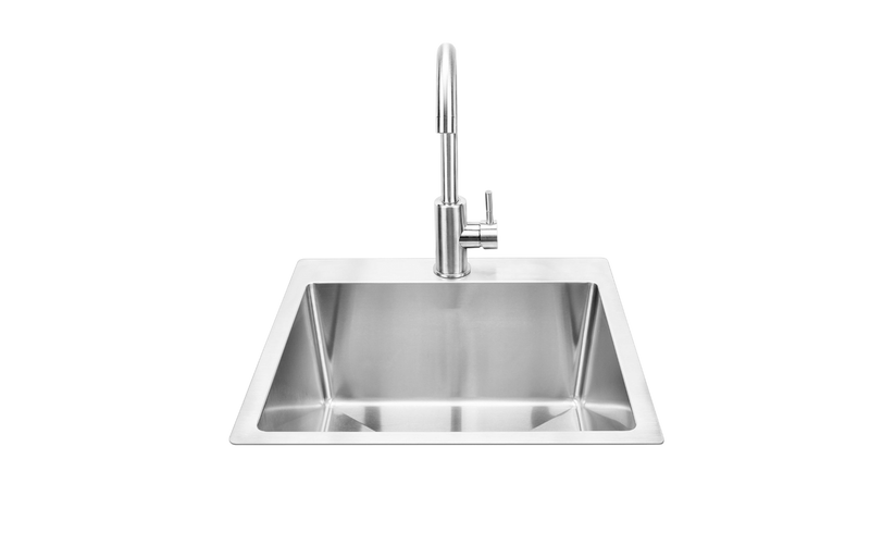 Bull 15-in Stainless Steel Sink & Faucet All In One Kit - Under & Over Mount
