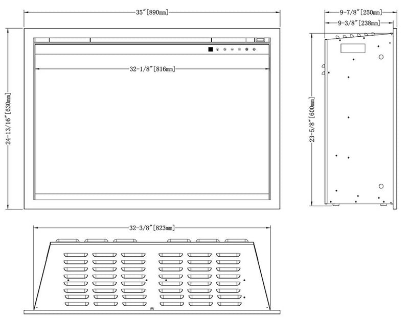 Modern Flames Orion 36-in Traditional Electric Fireplace