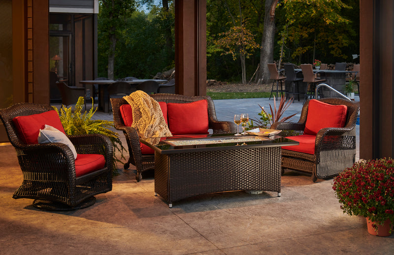 Outdoor GreatRoom Balsam Montego 60-in Rectangular Propane Fire Pit Table