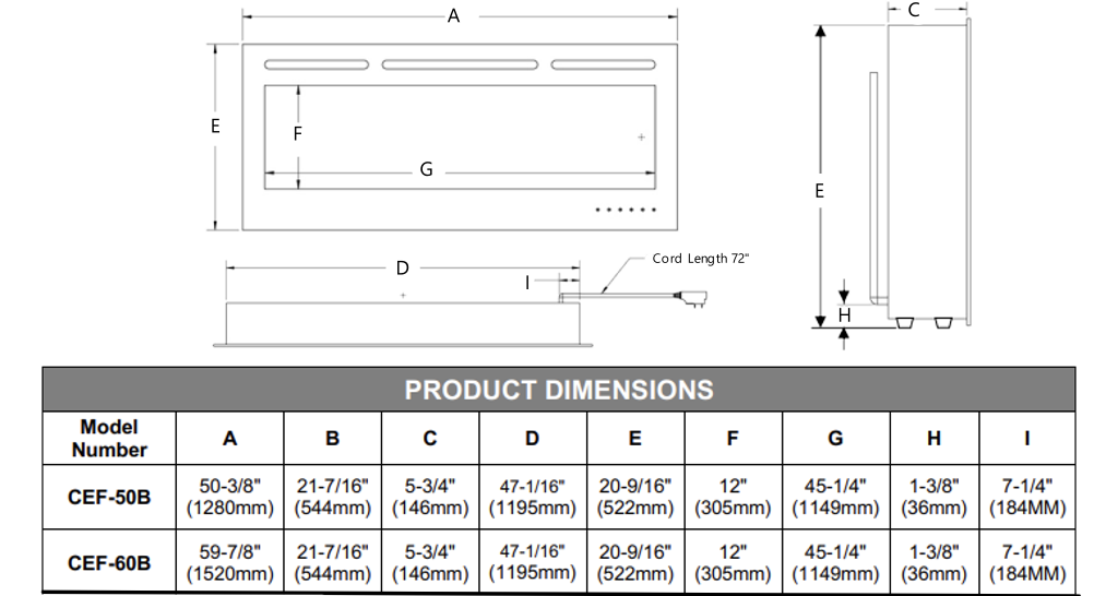 Modern Flames Challenger 60-in Linear Electric Fireplace