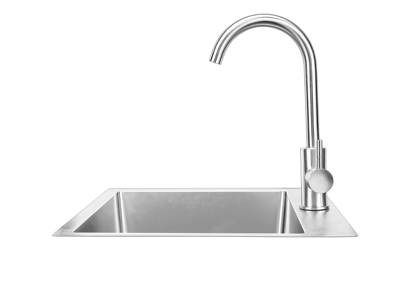 Bull 15-in Stainless Steel Sink & Faucet All In One Kit - Under & Over Mount
