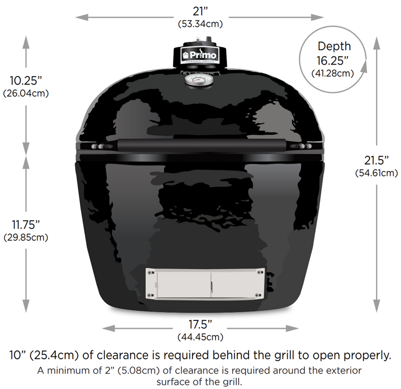 Primo Oval Series Junior Ceramic Charcoal Kamado Grill
