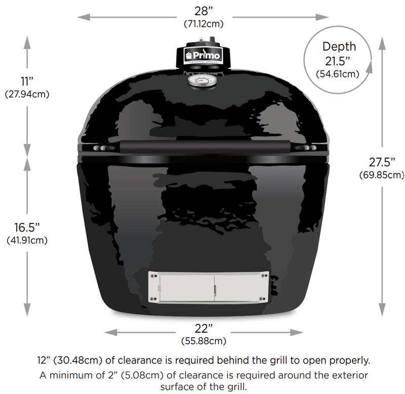 Primo Oval Series X-Large Ceramic Charcoal Kamado Grill