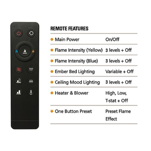 Superior ERL3000 72-in Linear Electric Fireplace