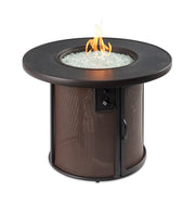 Outdoor GreatRoom Stonefire 32-in Round Aluminum Fire Pit Table in Brown