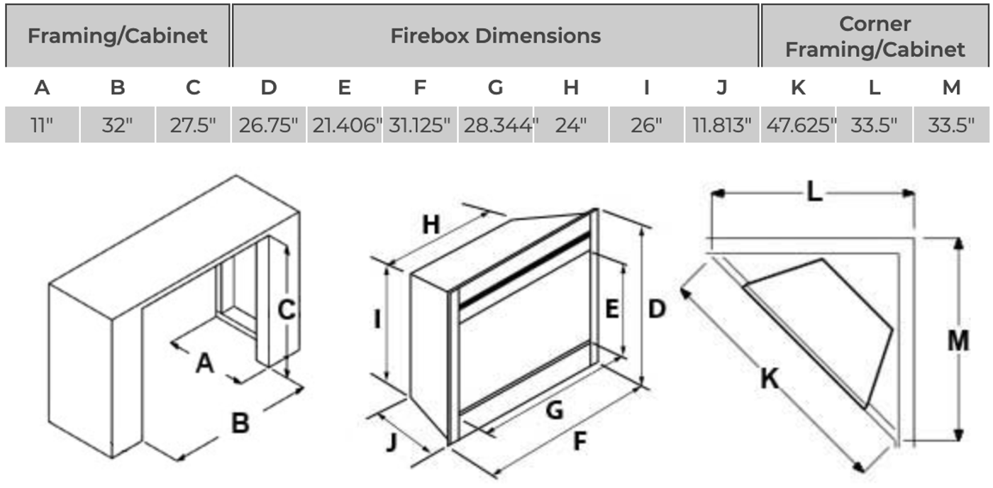 SimpliFire 30-in Built-In Electric Fireplace