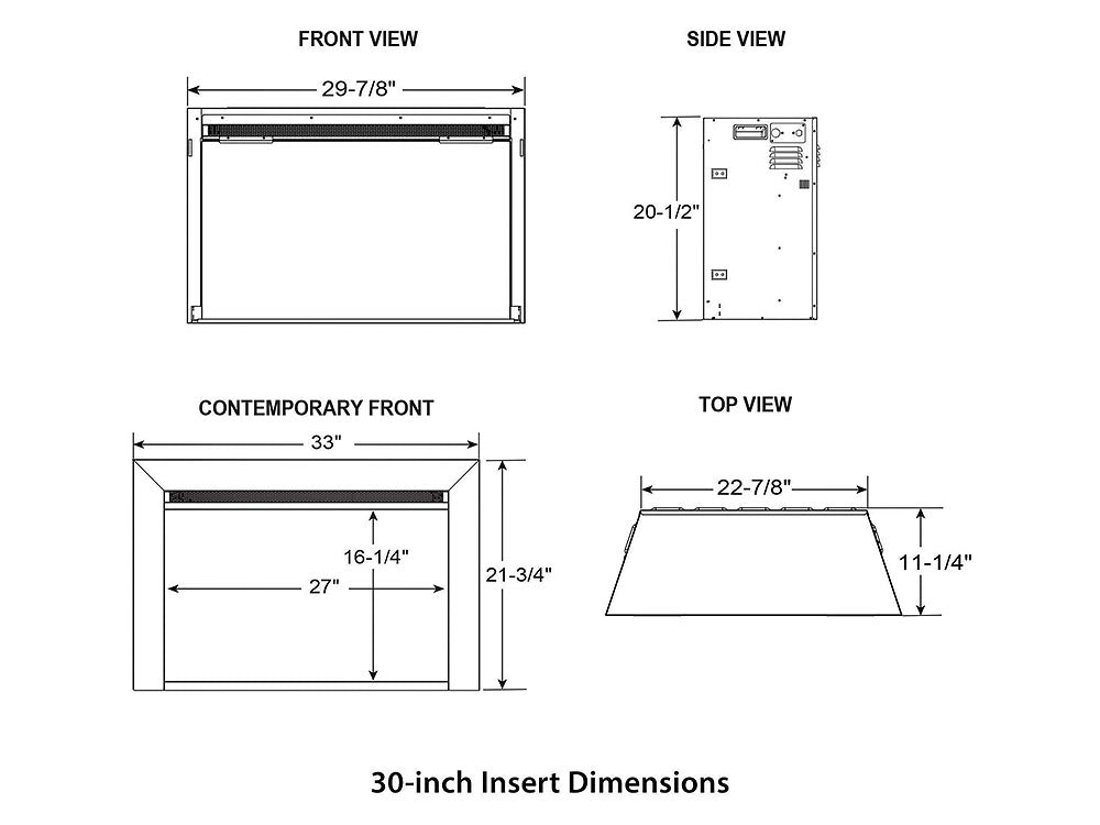 SimpliFire 30-in Electric Fireplace Insert