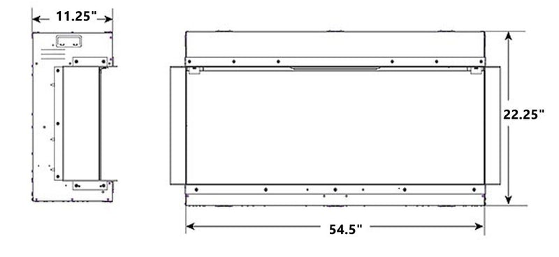 SimpliFire Scion Trinity 55-in Linear Electric Fireplace