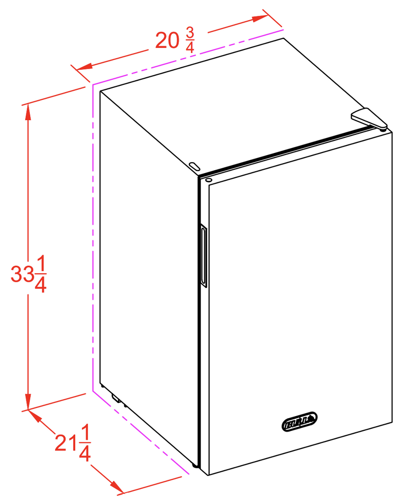 Bull 20-in 4.5 Cu. Ft Contemporary Compact Refrigerator