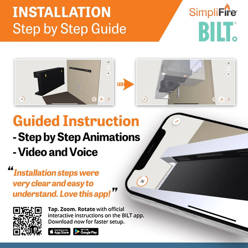 SimpliFire Format 36-in Floating Mantel Wall Electric Fireplace
