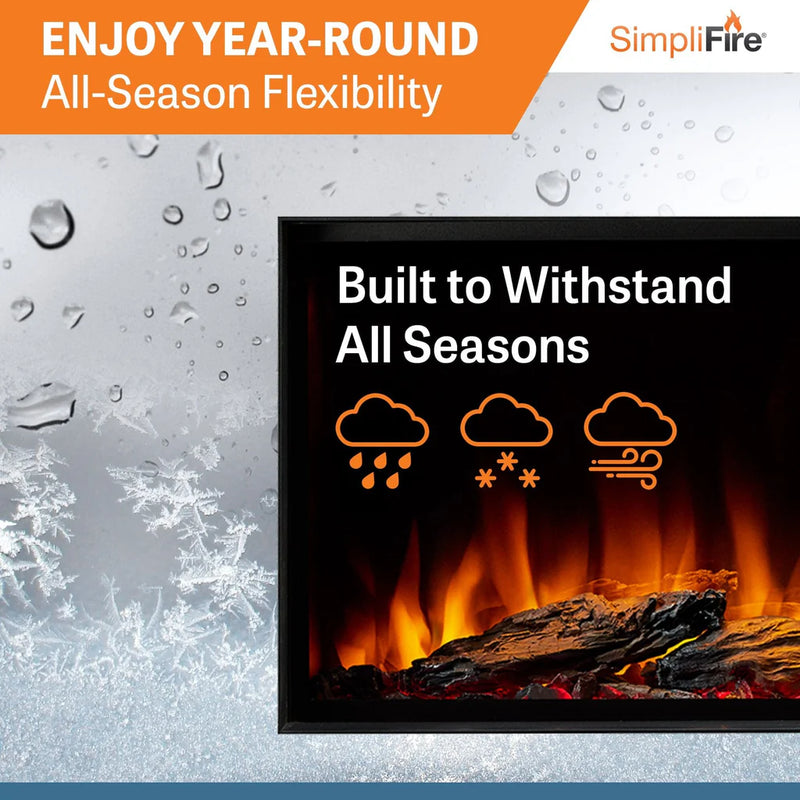 SimpliFire Forum 43-in Outdoor Linear Electric Fireplace