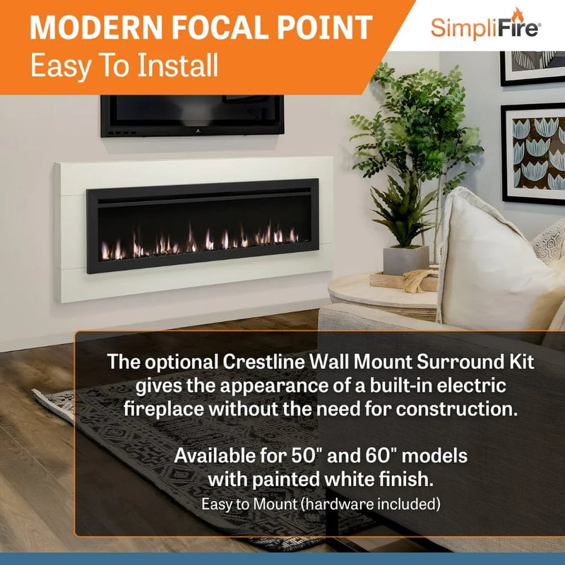 SimpliFire Allusion Slim 72-in Linear Electric Fireplace
