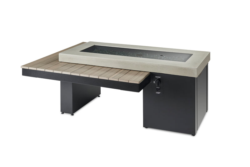 Outdoor GreatRoom Uptown 65-in Linear Gas Fire Table in Coastal Grey